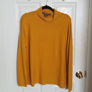 Mustard yellow Mock turtleneck sweater